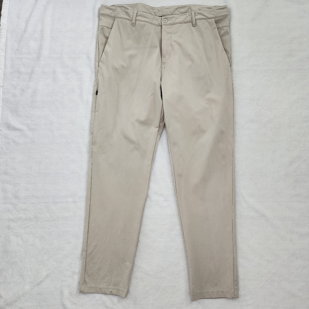 BYLT Premium Basic Everyday Pants 2.0‎ Men's XXL Beige Slim Fit Pants Stretch